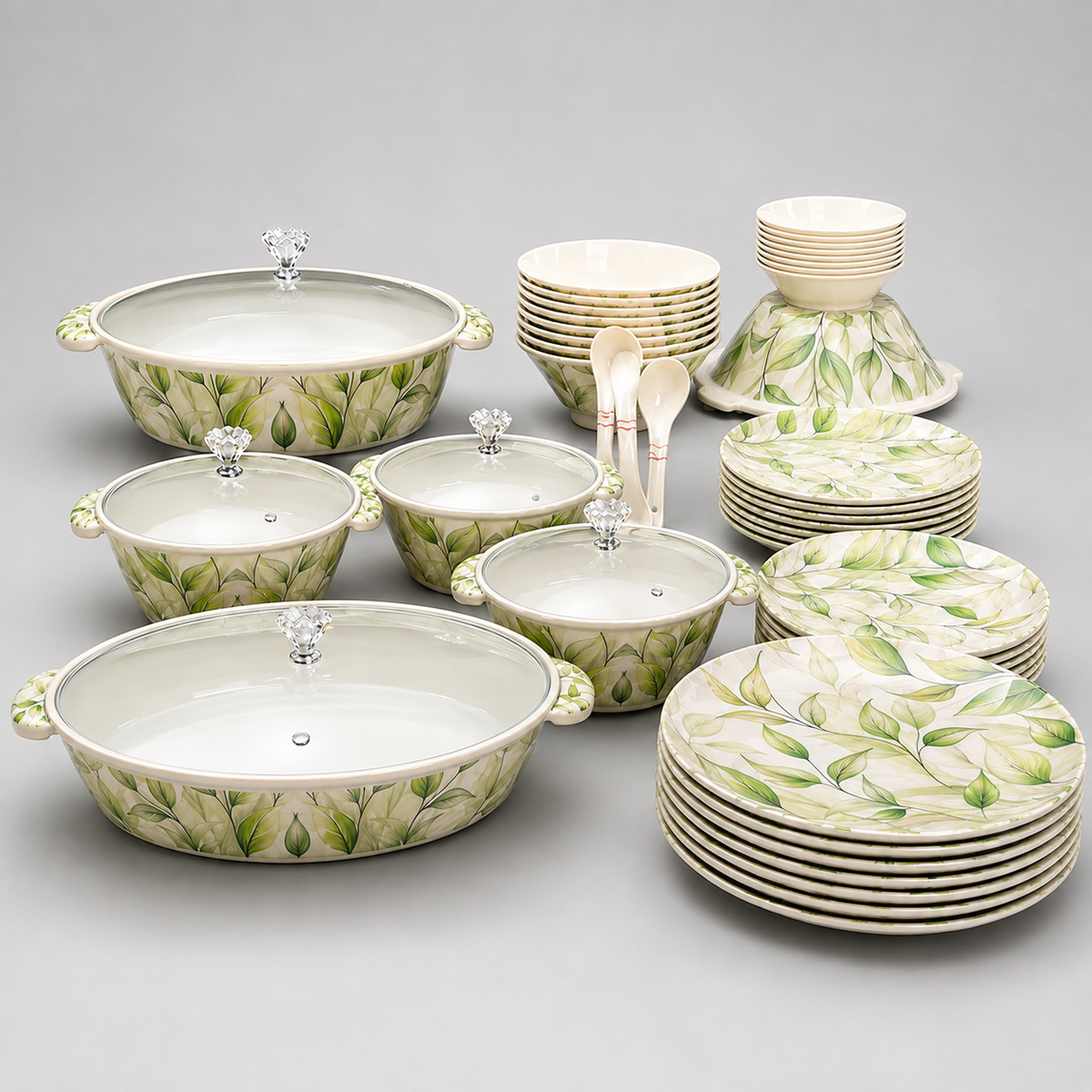 Premium Leaf Pattern Dinnerware Set