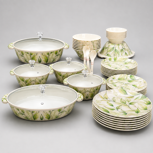 Premium Leaf Pattern Dinnerware Set