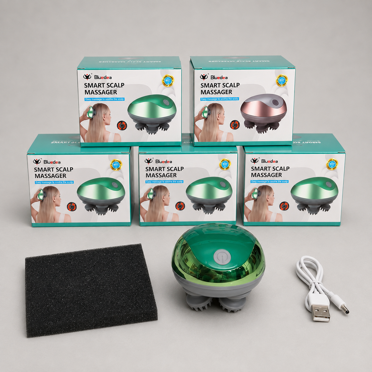 Blueidea Smart Scalp Massager – Rechargeable Head & Scalp Massage Brush
