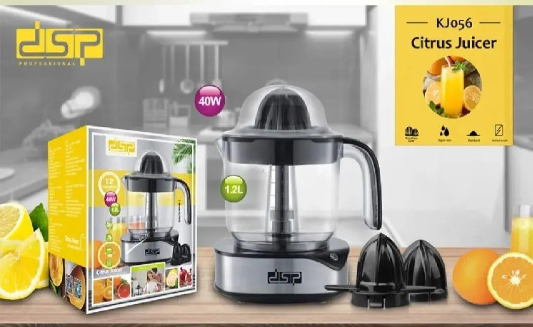 Portable Electric Citrus Juicer Black Stainless Steel