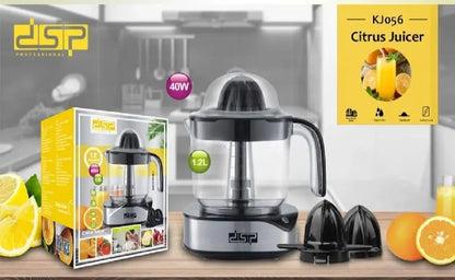 Portable Electric Citrus Juicer Black Stainless Steel