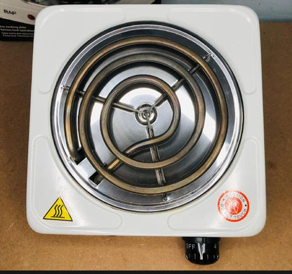 Portable Electric Stove 1000W Stainless Steel Auto Off White