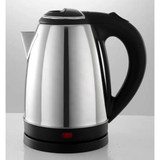 Cordless Electric Kettle 1500W 2L Stainless Steel Black Handle