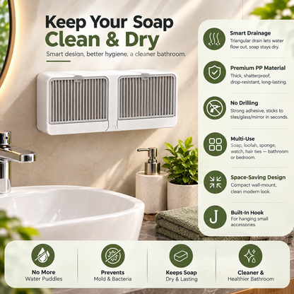 Drill-Free Wall Mounted Soap Holder